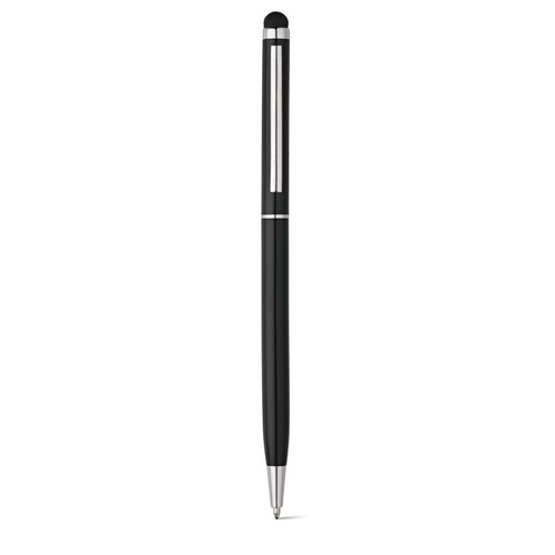 black ZOE BK. Bolígrafo de aluminio con punta táctil