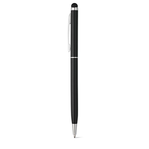 black ZOE BK. Bolígrafo de aluminio con punta táctil