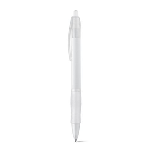 white SLIM BK. Bolígrafo ABS con antideslizante