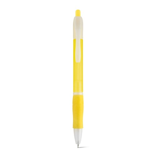 yellow SLIM BK. Bolígrafo ABS con antideslizante