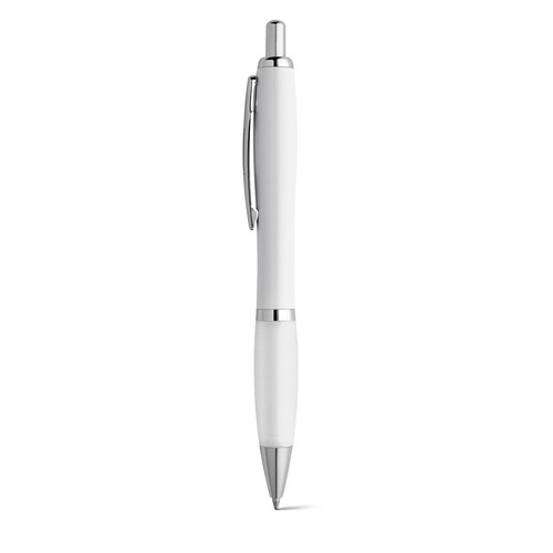 MOVE BK. Stylo à bille en ABS blanc avec clip en métal - 2