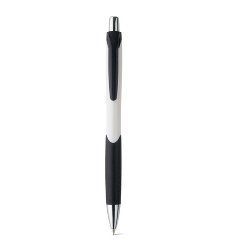 white CARIBE. Bolígrafo ABS con clip