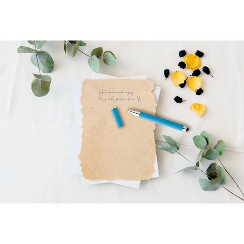 PAPYRUS. Stylo bille en papier kraft et ABS avec pointe tactile - 3