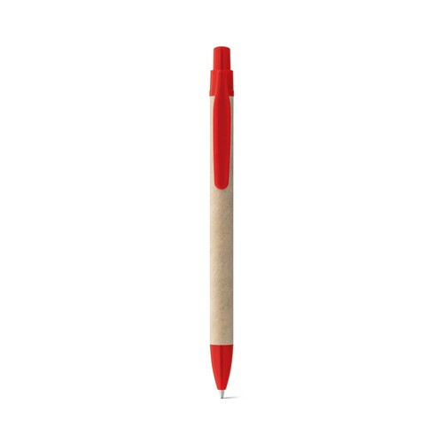 red REMI. Bolígrafo fabricado con papel 100 % reciclado y con clip