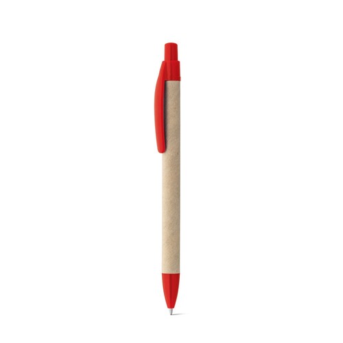 red REMI. Bolígrafo fabricado con papel 100 % reciclado y con clip