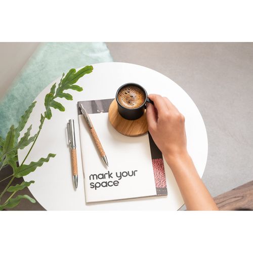 NATURA. Stylo en liège et aluminium recyclé (100 % rAL) avec clip - 4