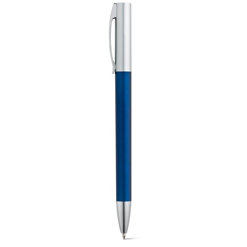 blue ELBE. Bolígrafo giratorio con clip metálico