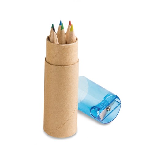 ROLS. Boîte à crayons avec 6 crayons de couleur et taille-crayon - 3