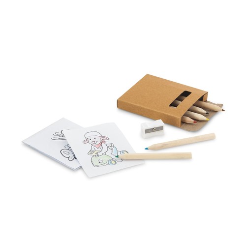 natural ANIM. Conjunto para colorir com lápis de cor