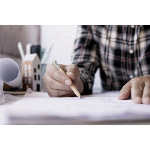 BARTER. Mini lápiz HB con goma de borrar