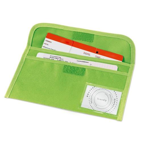 verde claro AIRLINE. Porta documentos de viaje