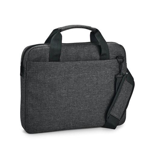 gris oscuro GRAPHS LAPTOP. Carpeta para portátil de 14'' en poliéster 600D