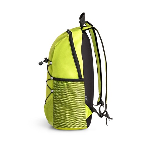 verde claro TURIM. Mochila en poliéster reciclado 600D