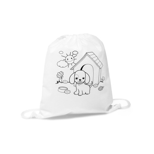DRAWS. BOLSA INFANTIL CON CORDÓN PARA COLOREAR (80 G/M²)