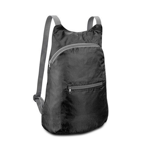 black BARCELONA. Mochila plegable poliéster 210D ripstop