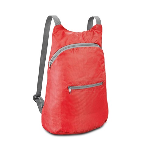 red BARCELONA. Mochila plegable poliéster 210D ripstop