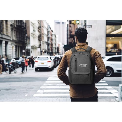 gris oscuro BOSTON. Mochila para portátil de 17