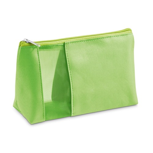 verde claro ANNIE. Neceser de microfibra y malla