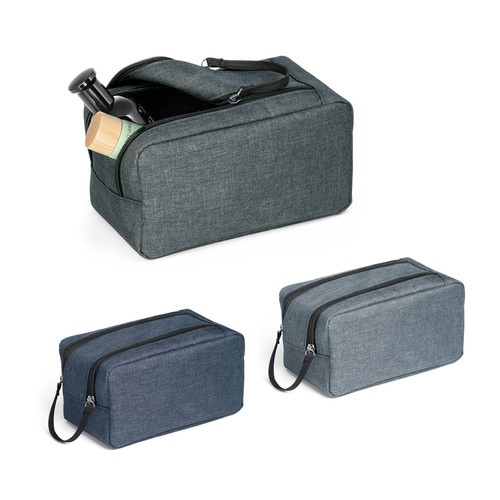 WAYNE. Neceser fabricado en poliéster 300D de alta densidad con asa, Merchandising, artículos personalizados para tu promoción de marca