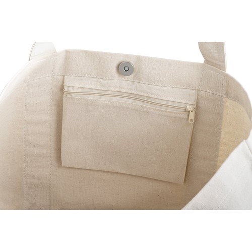 VILLE. Sac en toile 100% coton avec poche frontale et intérieure (280 g/m²) - 3