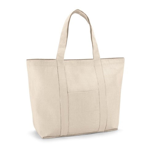 VILLE. Sac en toile 100% coton avec poche frontale et intérieure (280 g/m²) - 2