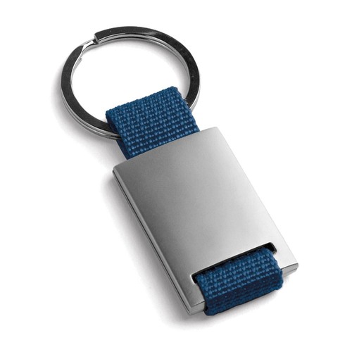 blue GRIPITCH. Llavero de metal con cincha