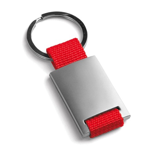 red GRIPITCH. Llavero de metal con cincha