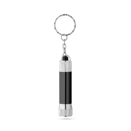 black LERGAN. Llavero de aluminio con linterna de 3 LED
