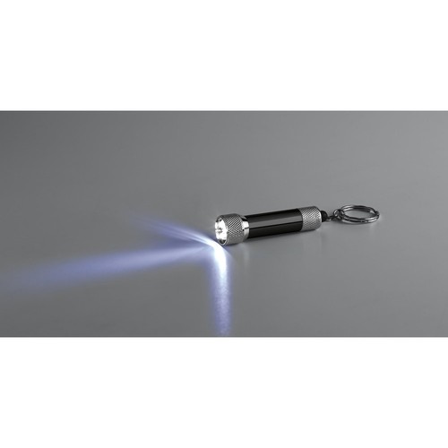 black LERGAN. Llavero de aluminio con linterna de 3 LED