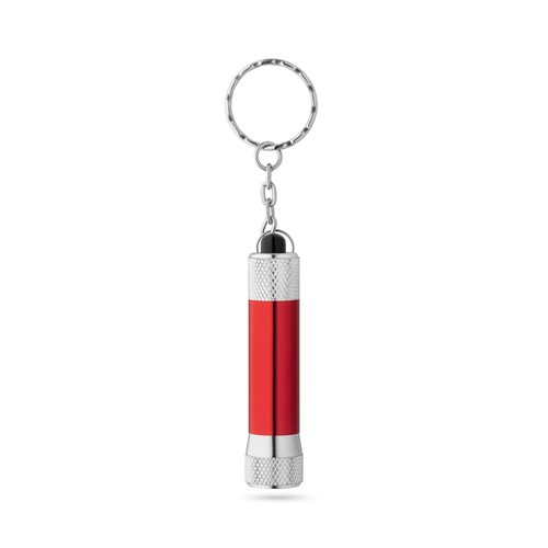 red LERGAN. Llavero de aluminio con linterna de 3 LED