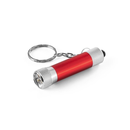 red LERGAN. Llavero de aluminio con linterna de 3 LED