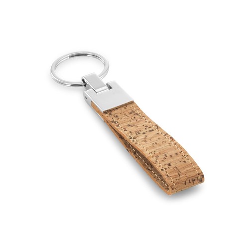 natural CORKS. Llavero de corcho y metal