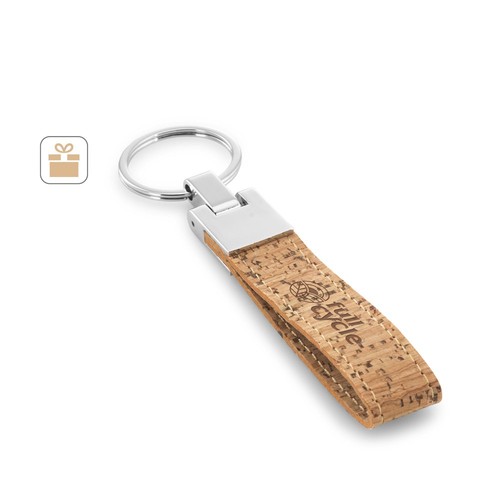 CORKS. LLAVERO DE CORCHO Y METAL