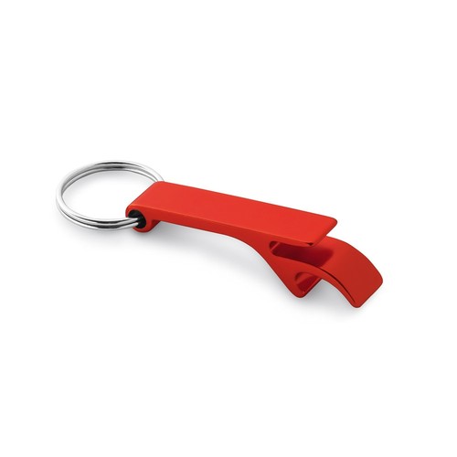 red BAITT. Llavero de aluminio con abridor de chapas