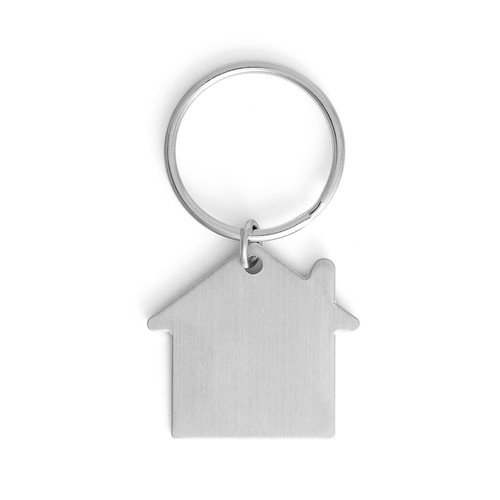 plateado satinado HOMIER. Llavero de aluminio
