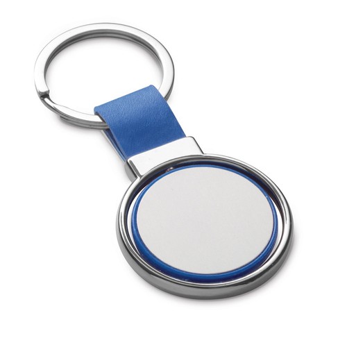 ALBRIGHT. Porte-clés en métal et PU avec possibilité de personnalisation par doming - 2