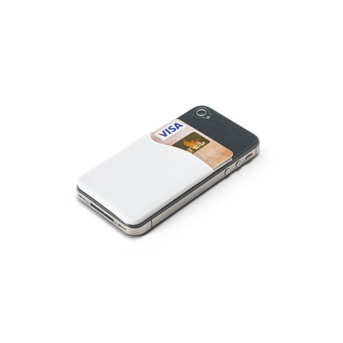 white SHELLEY. Porta tarjetas para smartphone