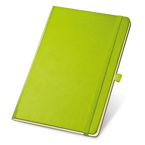 verde claro TWAIN. bloc de notas A5 con hojas rayadas en color marfil