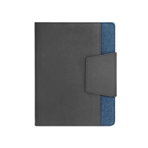 blue RUSSEL. Cubierta de PU y tejido de poliéster con cuaderno A5 con páginas lisas