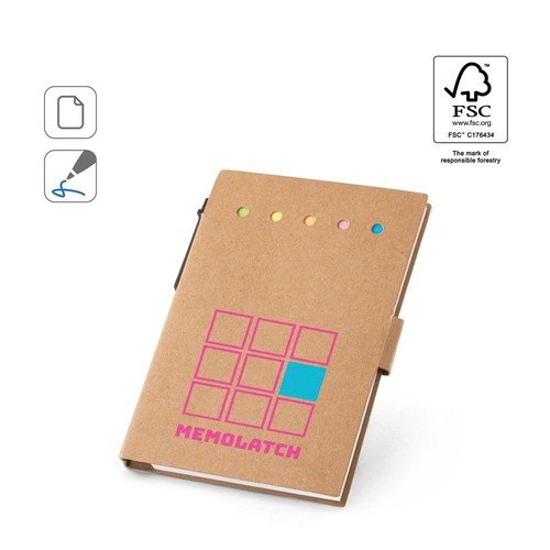 COOPER. BLOC DE NOTAS ADHESIVAS, QUE INCLUYE EN UN LATERAL 6 JUEGOS