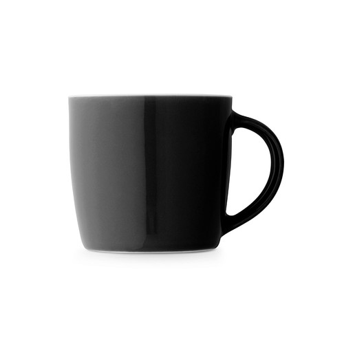 black COMANDER. Taza de cerámica con acabado brillante, 370 ml