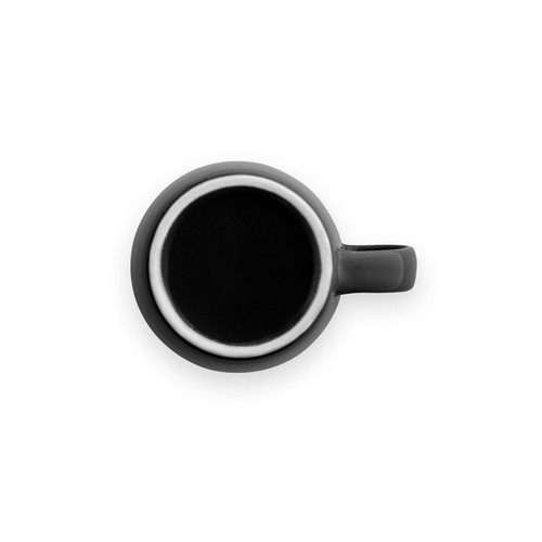 black COMANDER. Taza de cerámica con acabado brillante, 370 ml