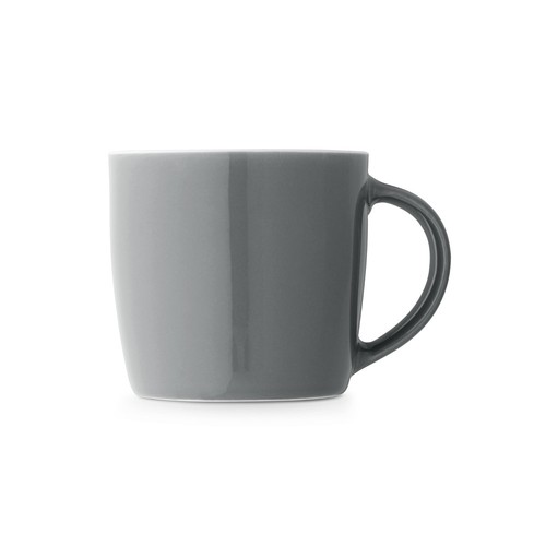 gray COMANDER. Taza de cerámica con acabado brillante, 370 ml