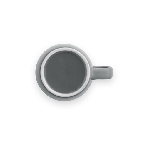 gray COMANDER. Taza de cerámica con acabado brillante, 370 ml