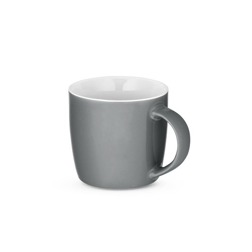 gray COMANDER. Taza de cerámica con acabado brillante, 370 ml