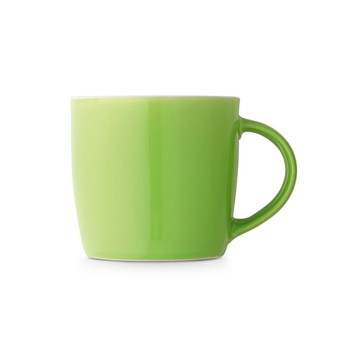 verde claro COMANDER. Taza de cerámica con acabado brillante, 370 ml