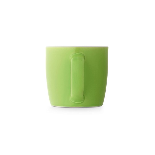 verde claro COMANDER. Taza de cerámica con acabado brillante, 370 ml