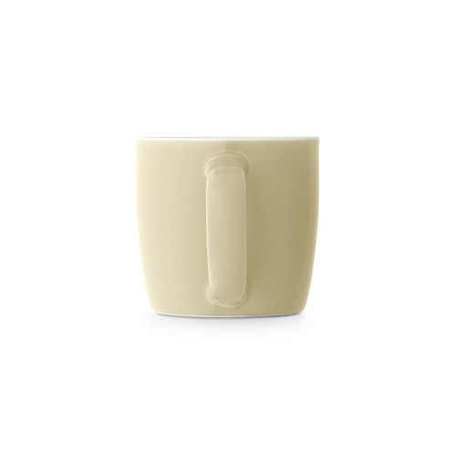 beis COMANDER. Taza de cerámica con acabado brillante, 370 ml
