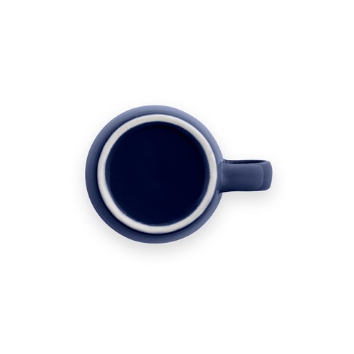 azul marino COMANDER. Taza de cerámica con acabado brillante, 370 ml