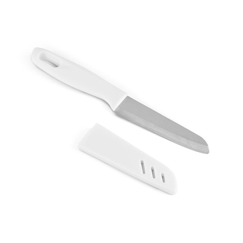 white MIKUS. Cuchillo de acero inoxidable y PP